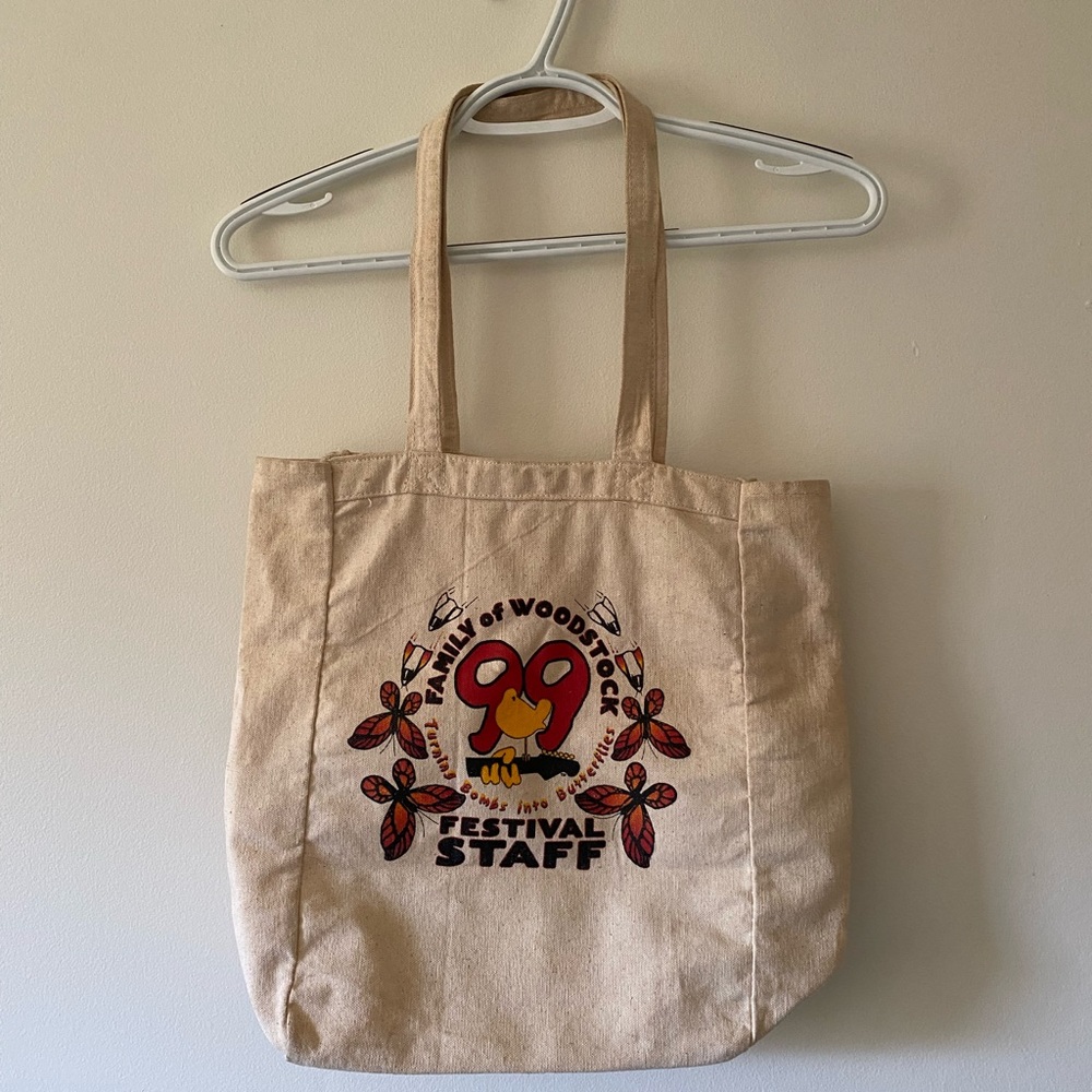Vintage Official Woodstock 1999 Festival Staff tote bag